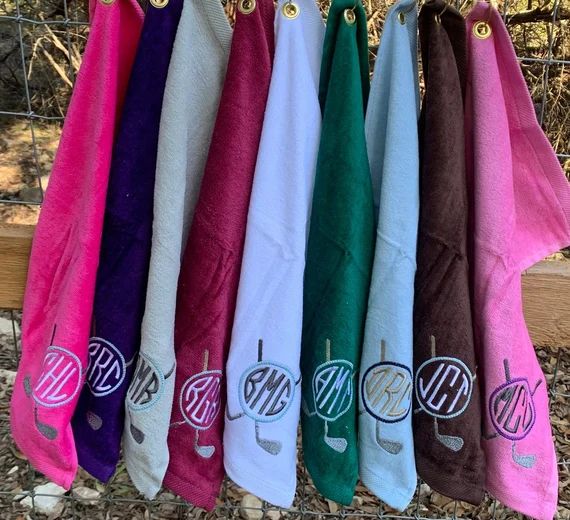 Golf Towels  Monogrammed  Velour Terry - Etsy | Etsy (US)