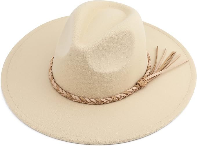 Big Wide Brim Women Fedora Hat | Amazon (US)