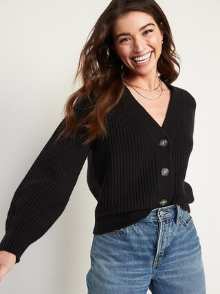 Brushed Shaker-Stitch Cardigan Sweater for Women | Old Navy (US)