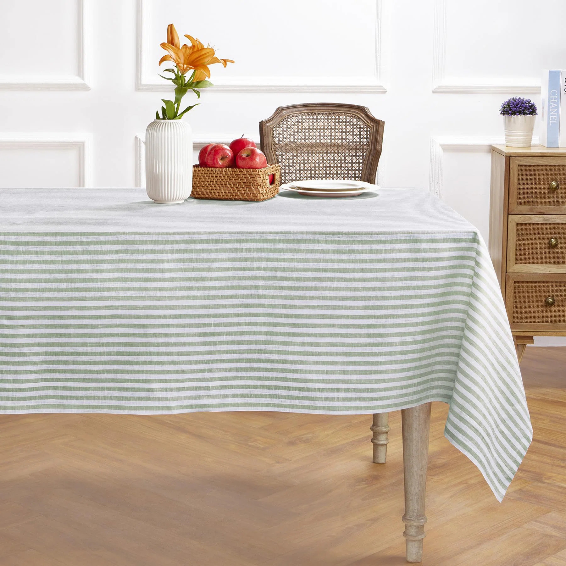 Solino Home Amalfi Stripe - 100% Pure Linen Tablecloth | Wayfair | Wayfair North America