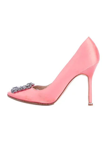 Manolo Blahnik Hangisi Embellished Pumps | The Real Real, Inc.