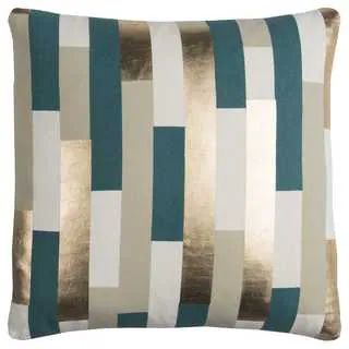 Rachel Kate by Rizzy Home Green Stripe Cotton Casement Decorative Throw Pillow | Bed Bath & Beyond