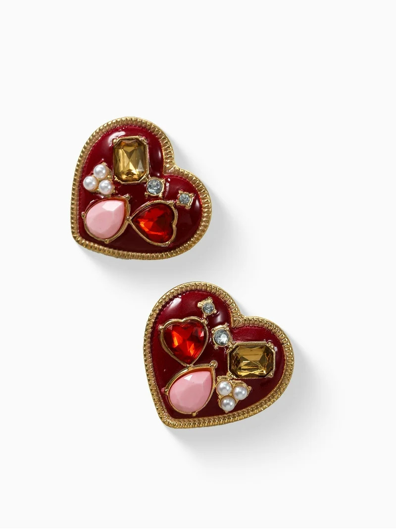 Way to Celebrate Valentine's Day Heart Charm Earrings, 1 Pair | Walmart (US)