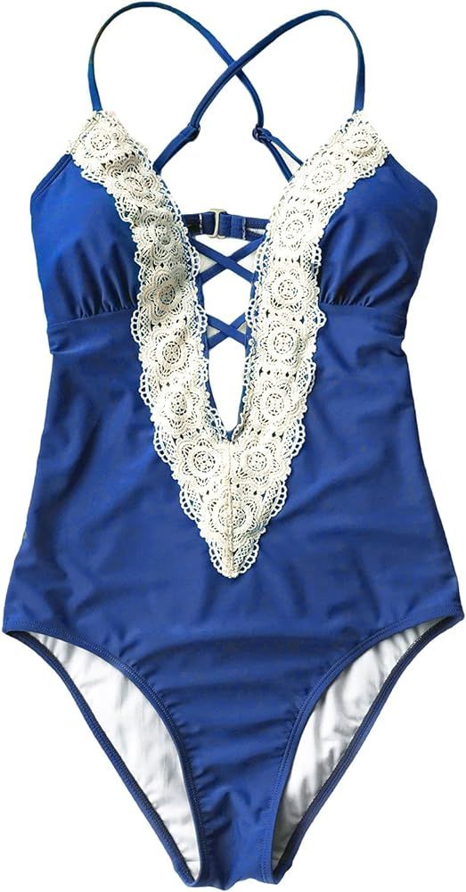 Fashion Women's Ladies Vintage Lace Bikini Sets Beach Swimwear Bathing Suit | Amazon (US)
