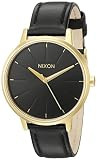 Nixon Kensington Leather Gold/Black Casual Designer Women’s Watch (37mm. Gold & Black Face/Black Lea | Amazon (US)