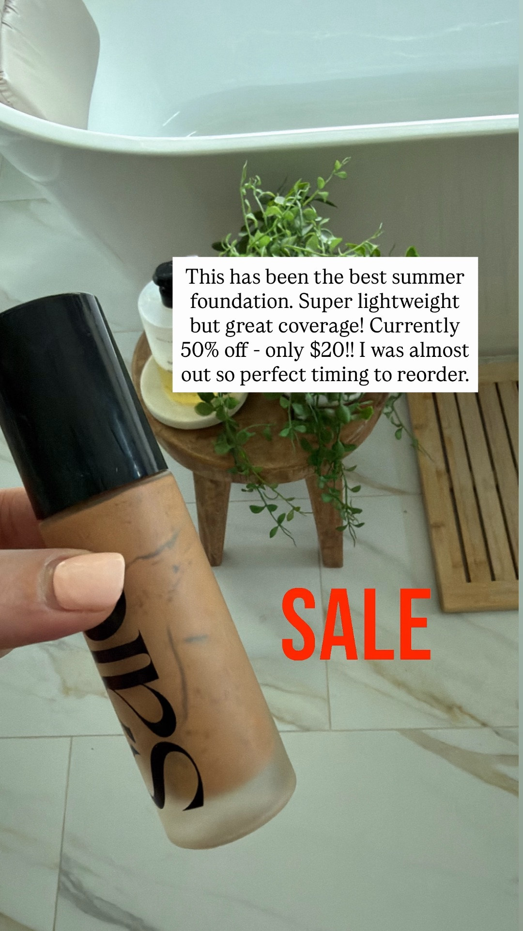 This @Saie foundation is the perfect choice for summer. Great coverage but feels lightweight! Currently only &20 at @Sephora today!

#LTKSaleAlert #LTKBeauty #LTKOver40