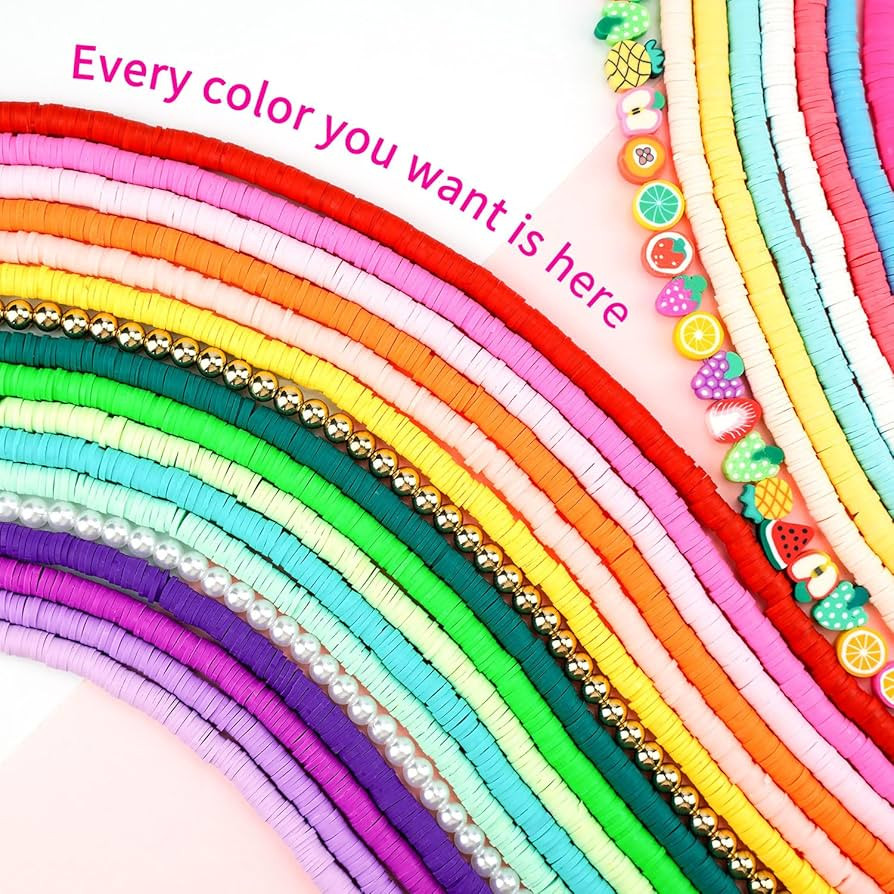 Sistenia Bracelet Making Kit, 12000Pcs Clay Beads 48 Colors in 3 Boxes, Friendship Bracelet Kit w... | Amazon (US)
