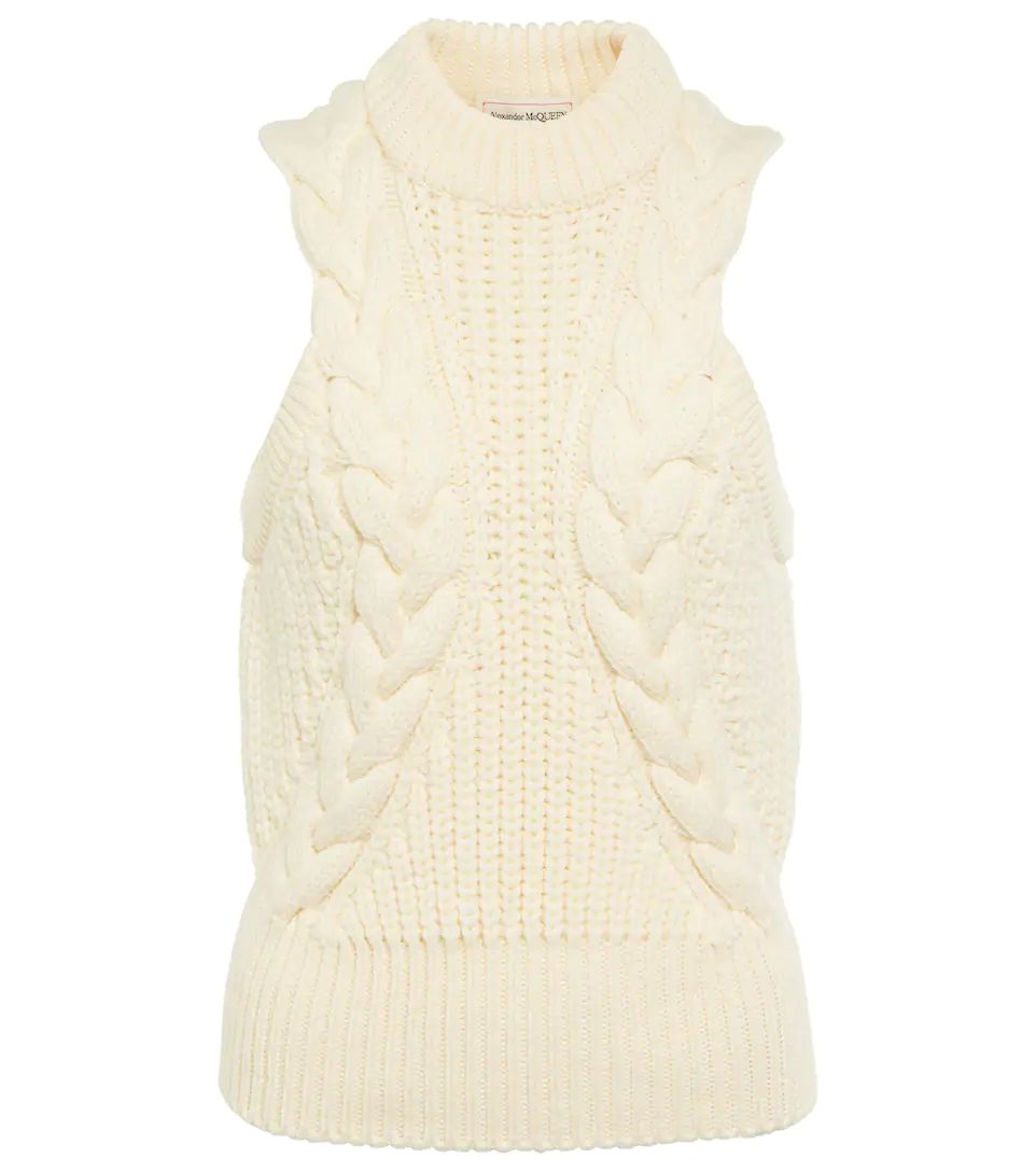 Cable-knit wool sweater vest | Mytheresa (US/CA)