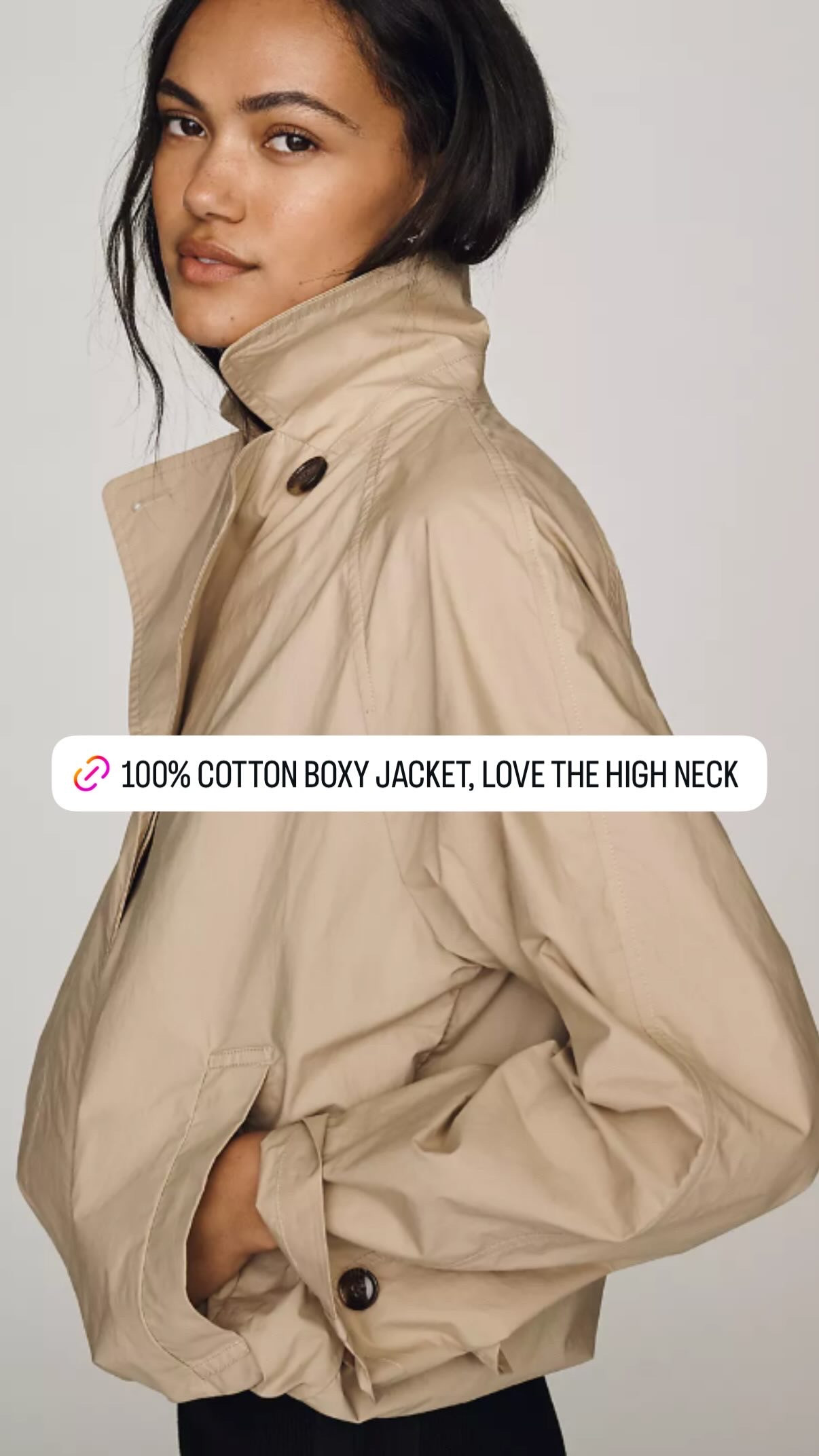 100% cotton boxy jacket, loving the high neck on this. Sharing a roundup of elevated everyday casual finds that I'm eyeing. From T-shirts, sweaters, pants, sneakers, and more!  

 #LTKootd #LTKmomlife #LTKSeasonal