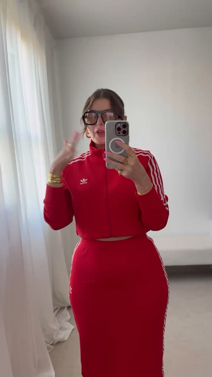 Adidas skirt set runs tts. I am wearing medium in skirt and track jacket  

#LTKVideo #LTKActive #LTKSeasonal