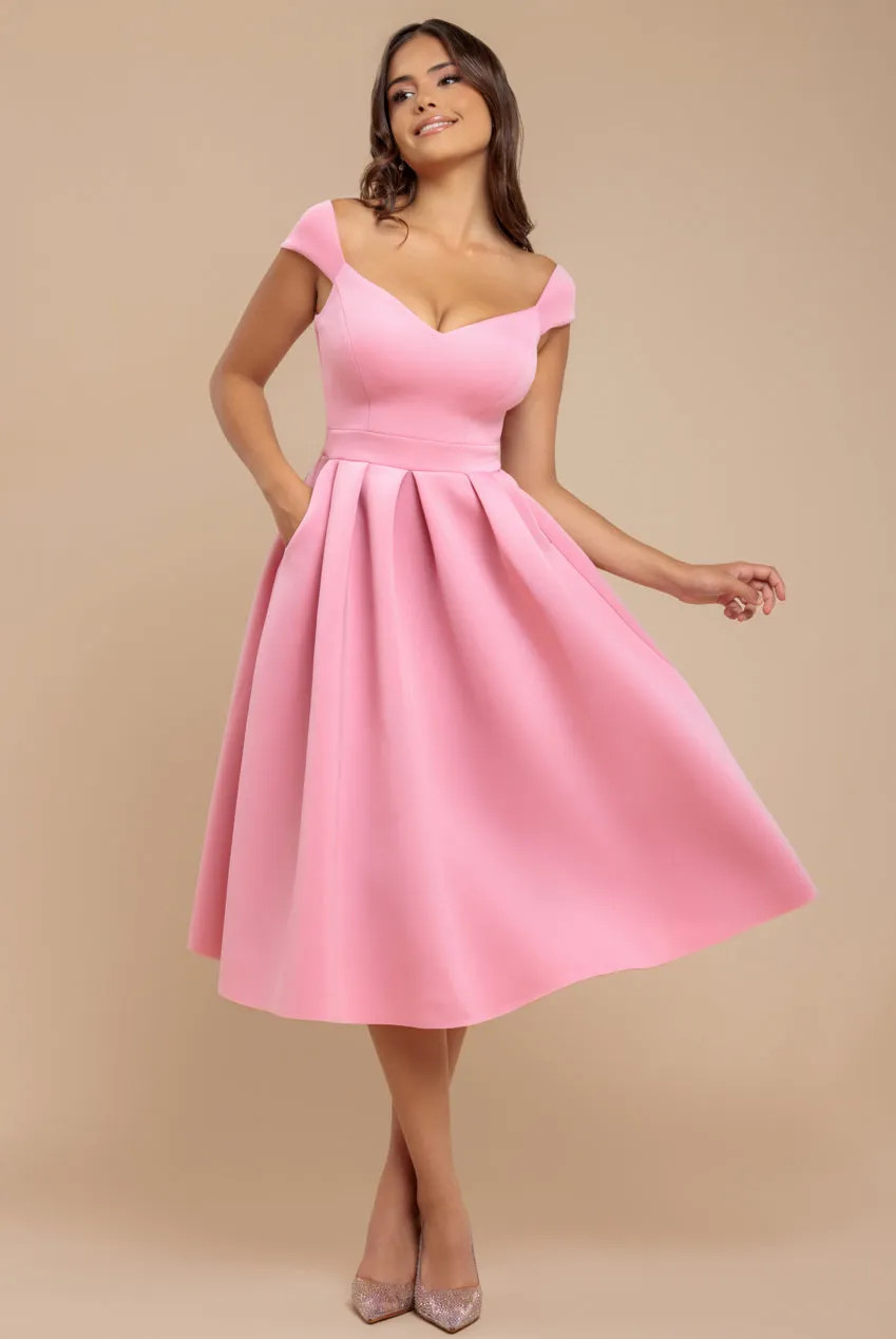 Dresses | Scuba Foam Skater Midi Dress | Goddiva | Coast UK & IE