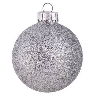 8ct. Glitter Silver Glass Ball Ornaments by Ashland®, 2.6" | Michaels Stores