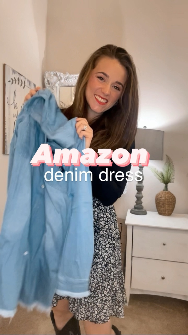 Cutest Amazon denim dress for Spring! True to size, I’m wearing a small 🌸✨

#LTKSpringSale #LTKsalealert #LTKfindsunder50