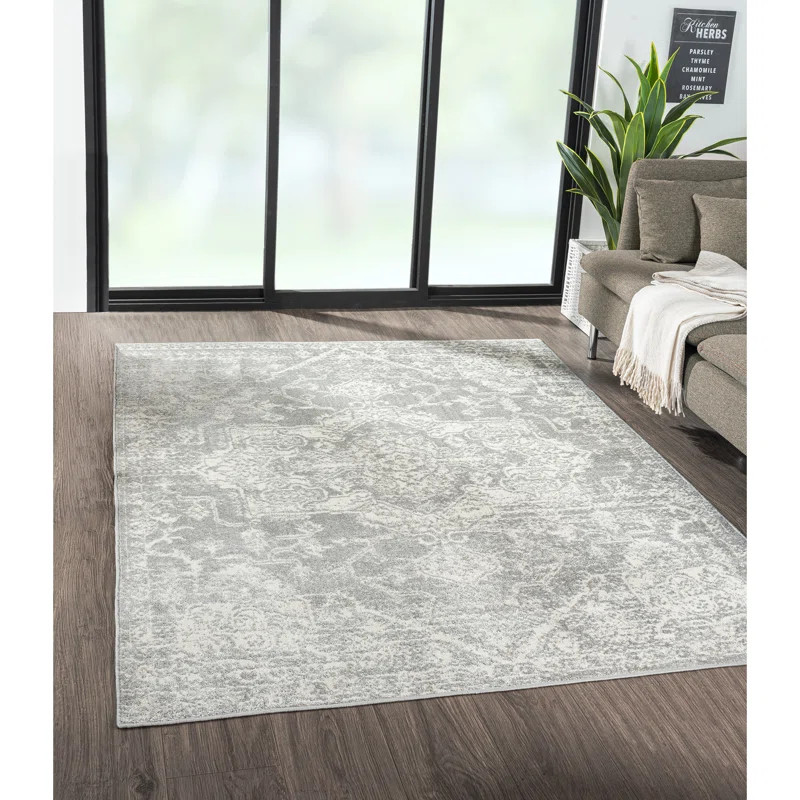 Asher Distressed Medallion Woven Area Rug | Wayfair North America