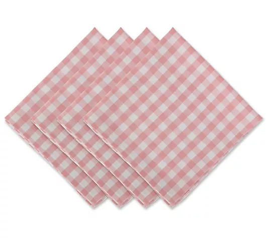 Design Imports Gingham Napkin Set of 4 | QVC