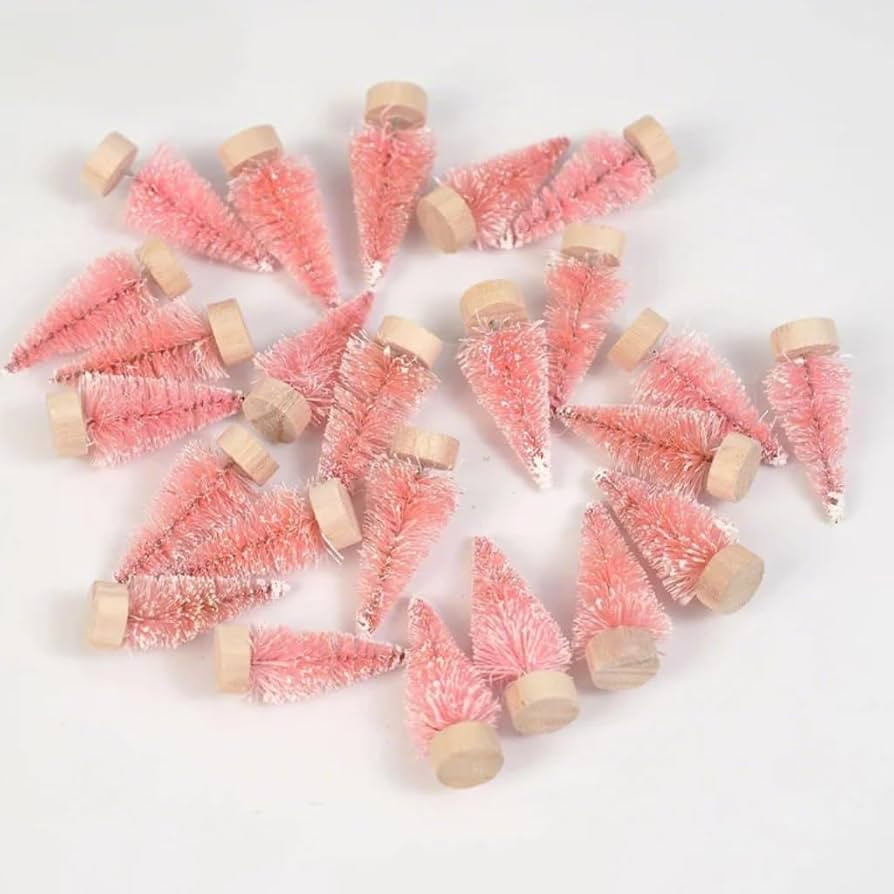 24Pcs Christmas Decorations Mini Christmas Trees, Artificial Christmas Tree Bottle Brush Trees wi... | Amazon (US)