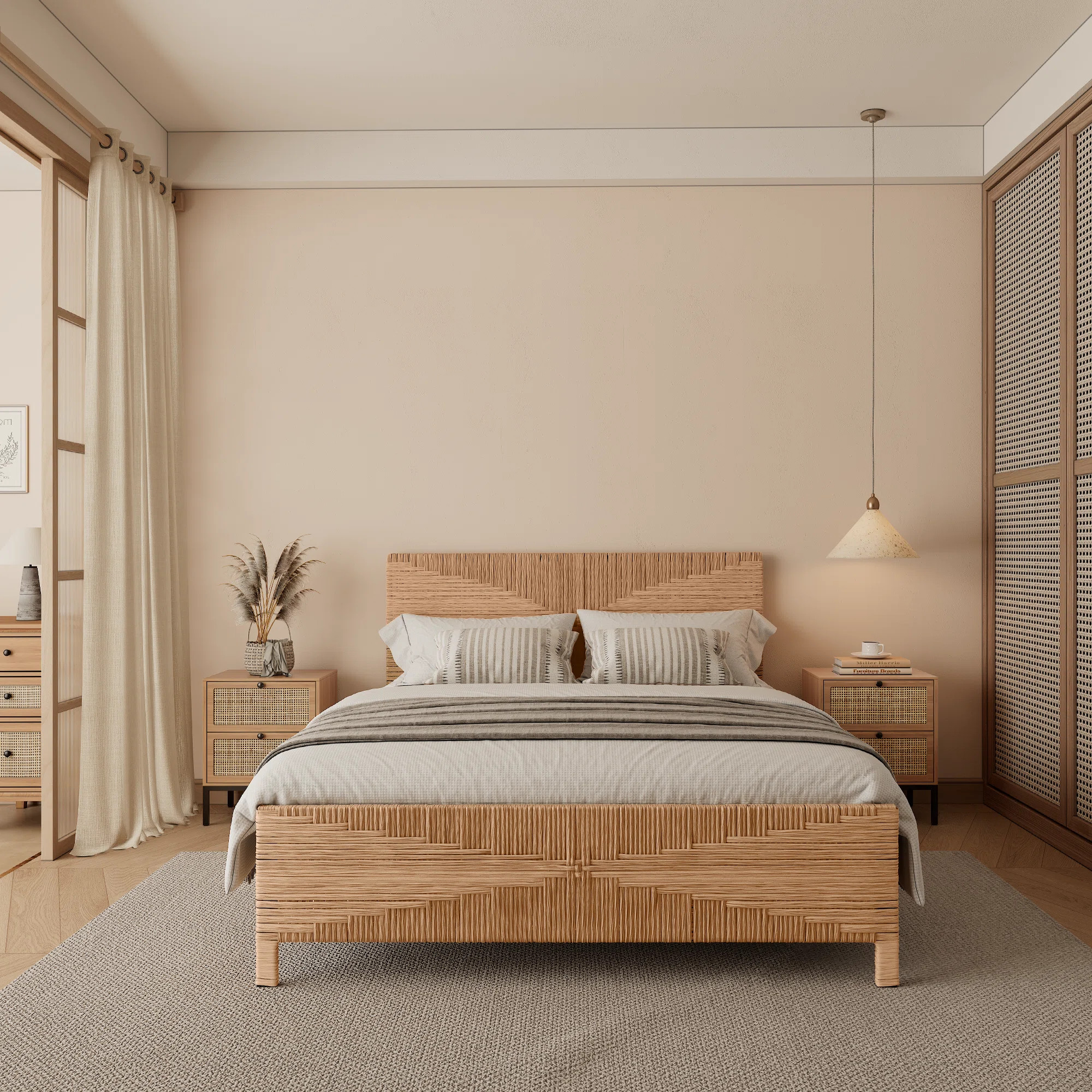 Bay Isle Home\u2122 Boho Hand-woven Rattan Bed & Reviews | Wayfair | Wayfair North America