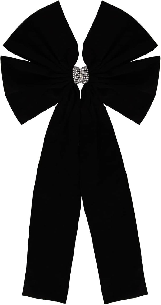 36x18 Inches Extra-Large Christmas Tree Topper Bow Black Velvet Ribbon Gift Bows for Christmas Ho... | Amazon (US)