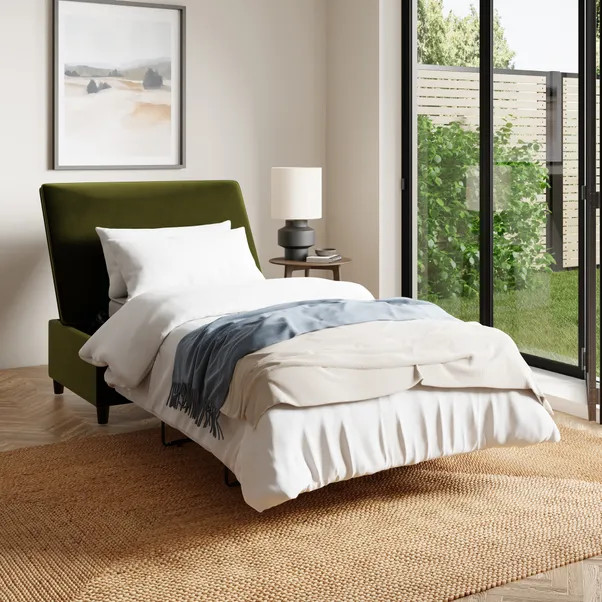 Beatrice Single Sofa Bed Footstool, Velvet | Dunelm (migrated)