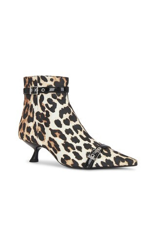 Ganni Eyelets Kitten Heel Boot in Leopard from Revolve.com | Revolve Clothing (Global)