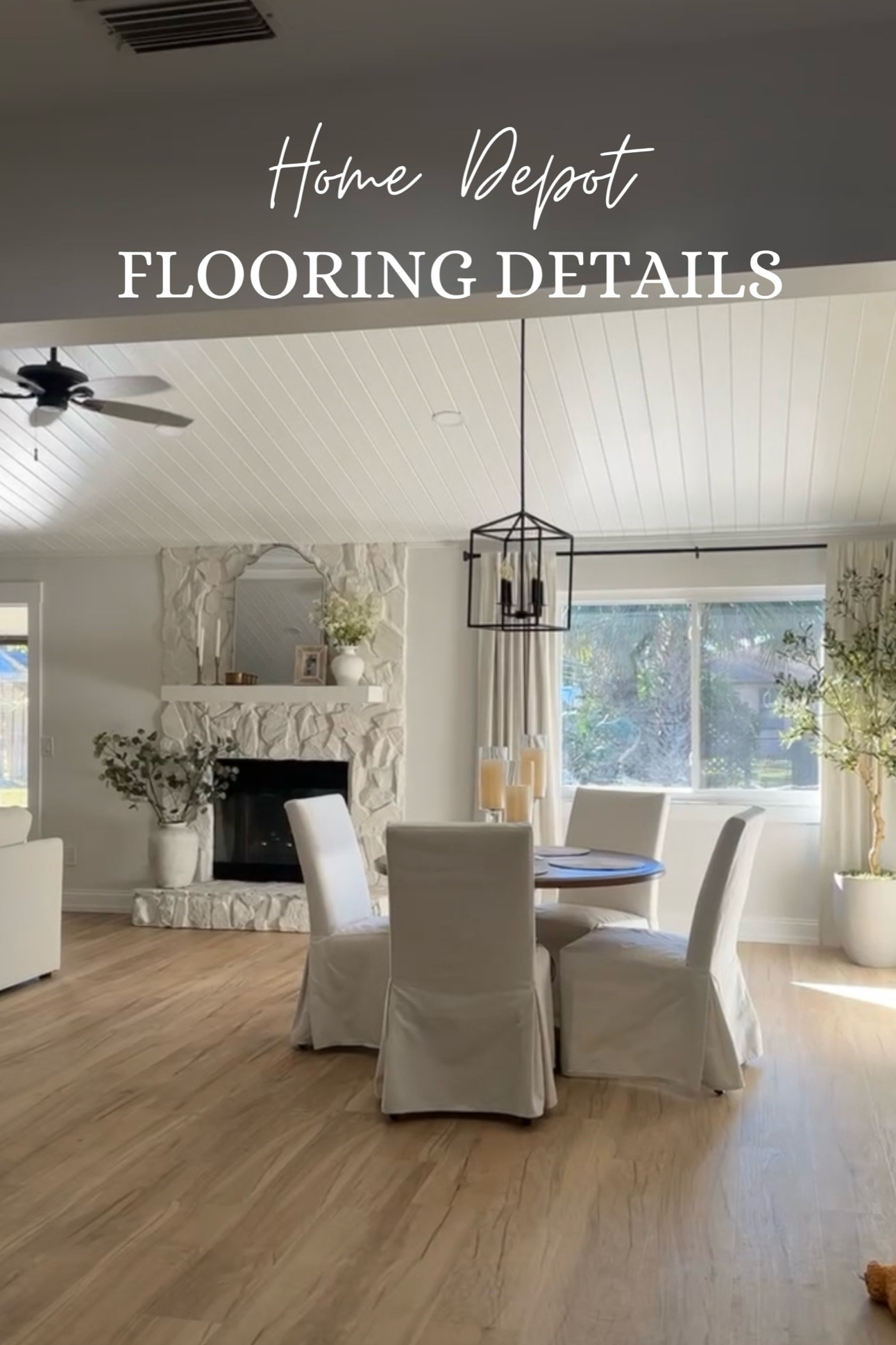 My favorite flooring we’ve EVER done 💛✨🫶🏼 so neutral and goes with everything- makes the space feel so much bigger and brighter! 