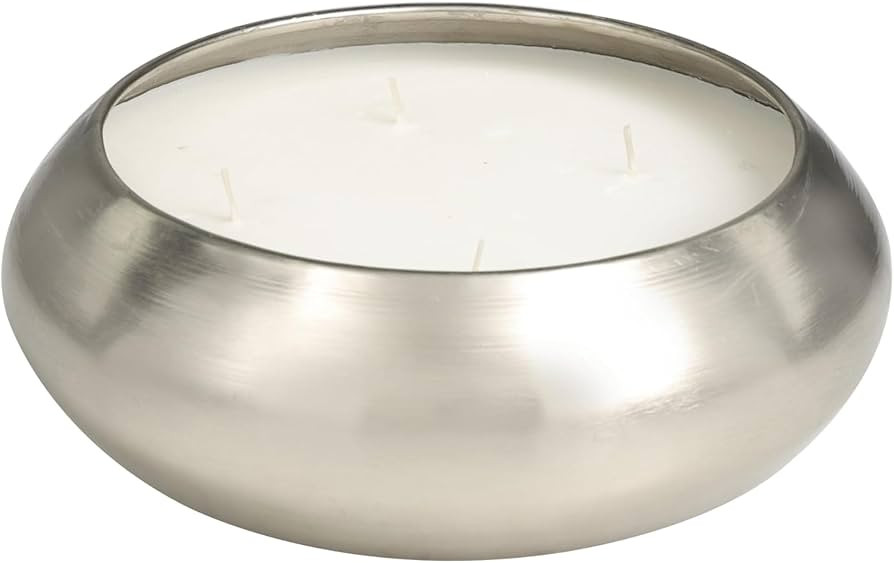 Deco 79 Metal Decorative Candle Sweet Bamboo Scented Wide Dome Shaped 60 oz 4 Wick Aromatherapy C... | Amazon (US)