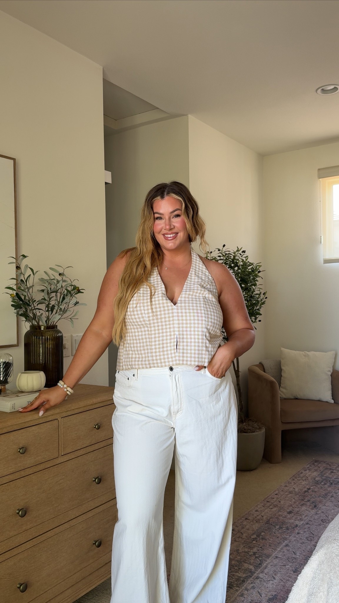 wearing an xl in this top and a 33 in these jeans 

#LTKStyleTip #LTKSaleAlert #LTKMidsize