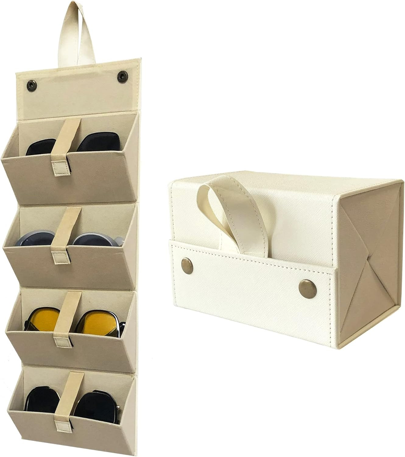 Longjet Sunglasses Organizer Box 4 Slots Multiple Pairs Eyeglasses Storage Display Travel Glasses... | Amazon (US)