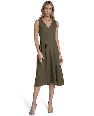 Women's V-Neck Sleeveless Midi Dress | Macy's