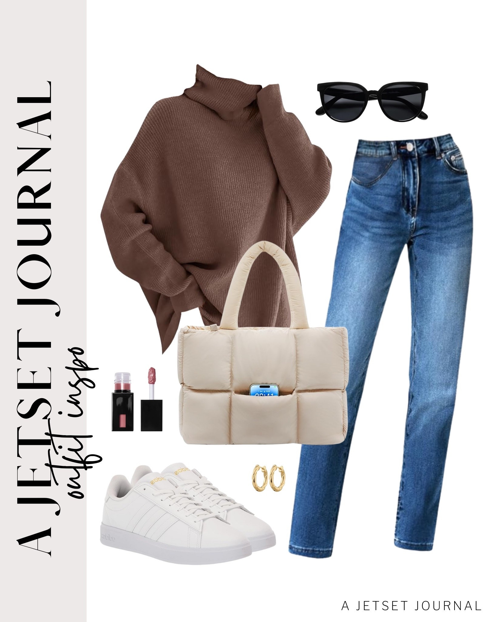 Cozy oversized turtleneck and straight leg jeans are my favorite for a comfy and casual look!
oversized batwing sweater, elf lip stain, chunky hoop earrings, puffer tote bag, winter outfit idea, casual look, vacation style, makeup must have, beauty favorite, functional bag, amazon fashion, affordable style

#LTKU #LTKSeasonal #LTKFindsUnder50
