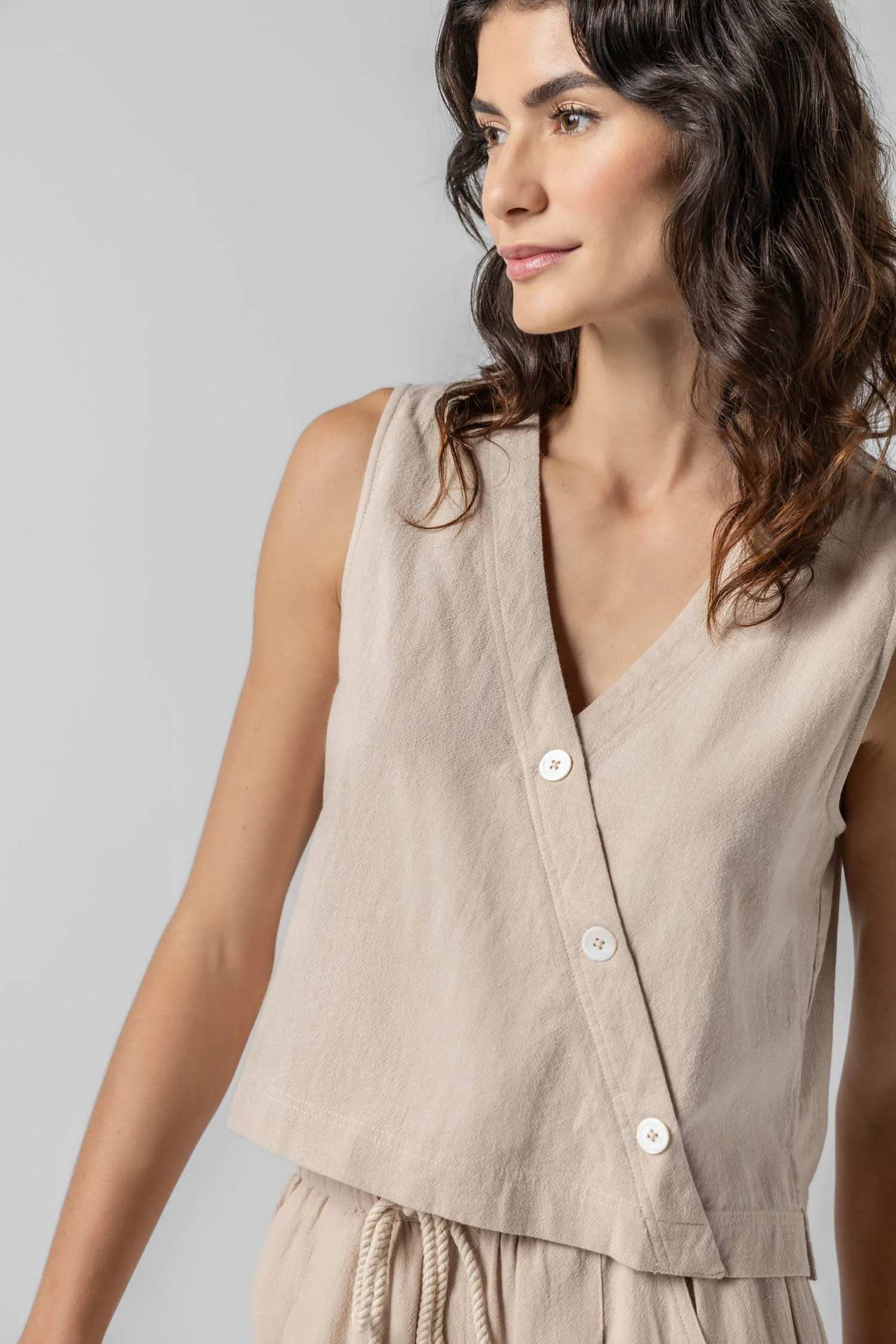 Cross Front Sleeveless Top | Lilla P