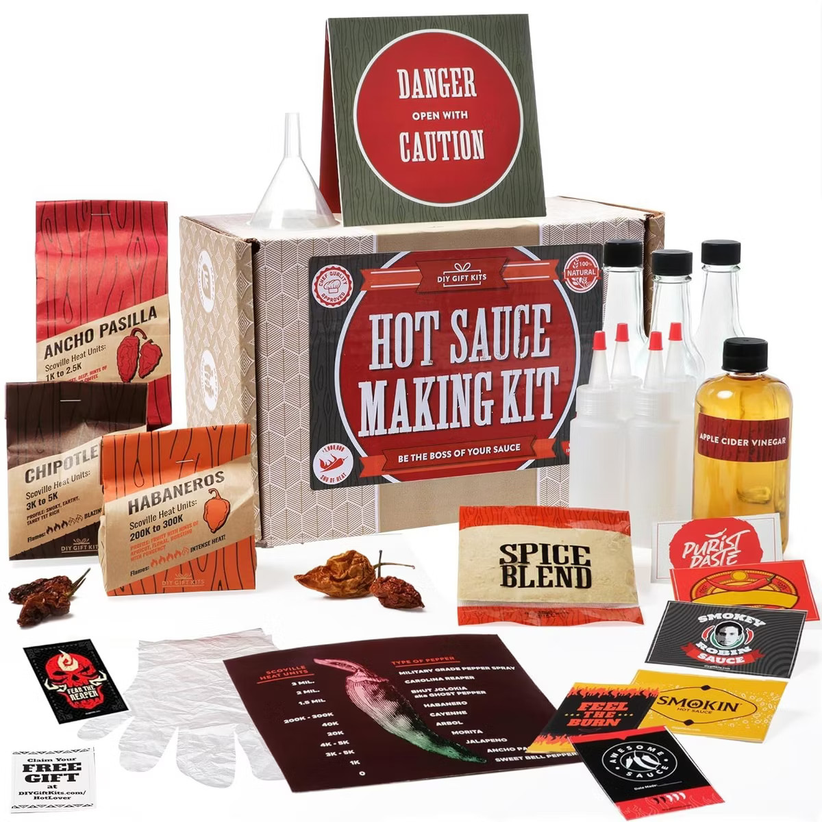 DIY Gifts DIY Gift Kits Standard Hot Sauce Making Kit with 3 Recipes, All-Inclusive Set for Makin... | Target