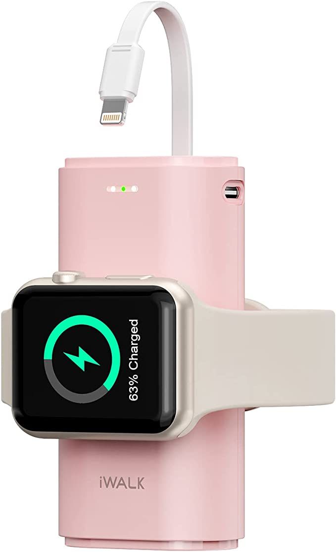 iWALK Portable Apple Watch Charger, 9000mAh Power Bank with Built in Cable, Apple Watch and Phone... | Amazon (US)