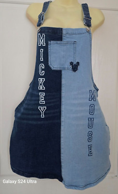 Disney Her Universe Mickey Mouse Denim Overall Dress Five Pockets Women's SZ/L | eBay US