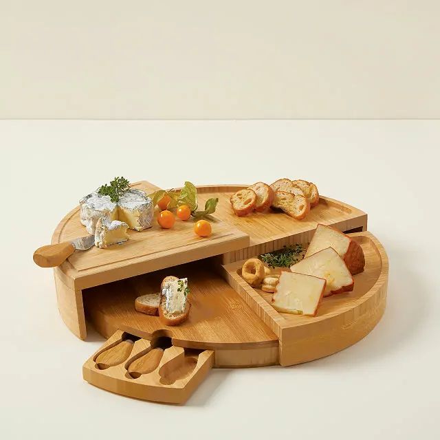 Compact Swivel Cheese Board with Knives | UncommonGoods