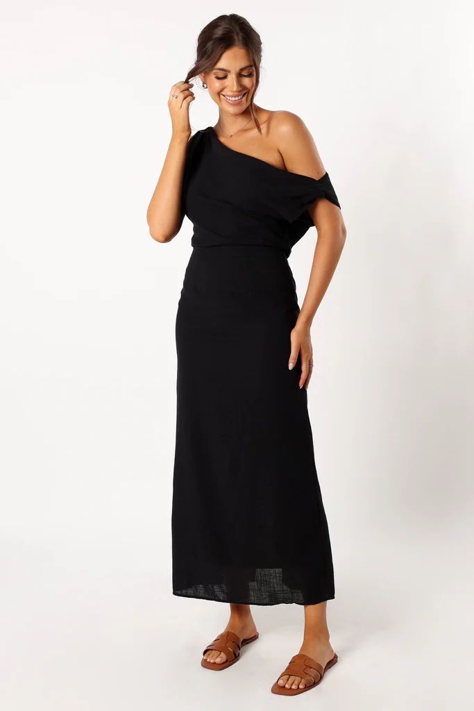 Cosma Off Shoulder Maxi Dress - Black | Petal & Pup (US)