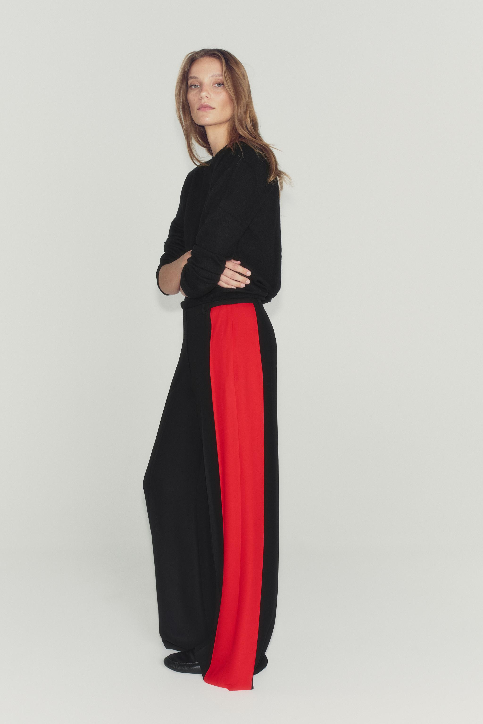 ZW COLLECTION SIDE-STRIPE WIDE-LEG PANTS | Zara US