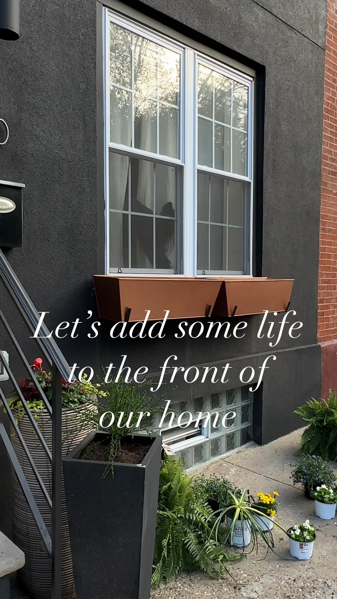 We’ve been telling ourselves for years that we wanted to add flower boxes to our home. But it’s been one of those projects that fell by the wayside. After painting the house last year, we knew it was finally time to make it happen. We found the most gorgeous copper flower boxes from @wayfair that add the perfect contrast to the black exterior. For the final touch, we also added a fun outdoor pillow to add some comfort – perfect for coffee moments on the block. Summer, we’re ready for you! #wayfair #ad 

#LTKhome