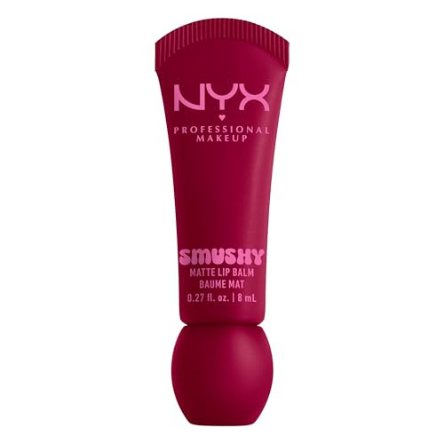 NYX PROFESSIONAL MAKEUP Smushy Matte Lip Balm, Tinted Lip Moisturizer with Soft, Matte Finish - Squeeze N' Sizzle (Cherry Red) | Amazon (US)