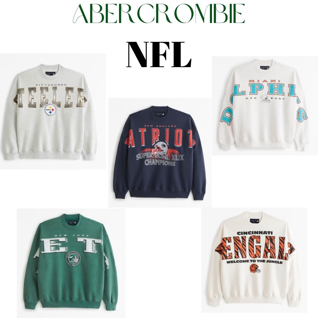 Abercrombie NFL sweatshirts. NFL gear, sports 

#LTKMens #LTKootd #LTKGiftGuide