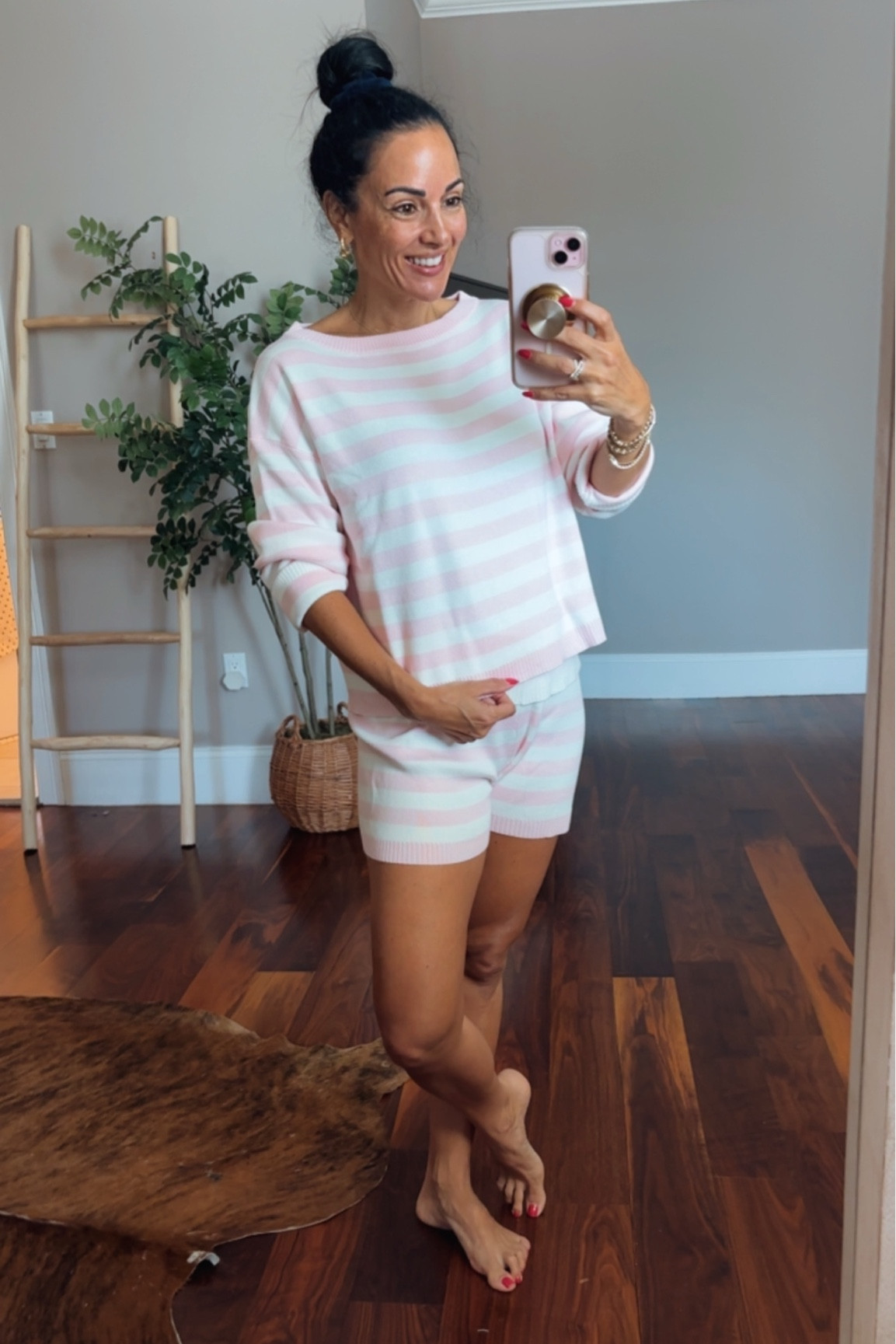 Comfy striped Amazon short set 

#LTKootd #LTKOver40 #LTKSeasonal