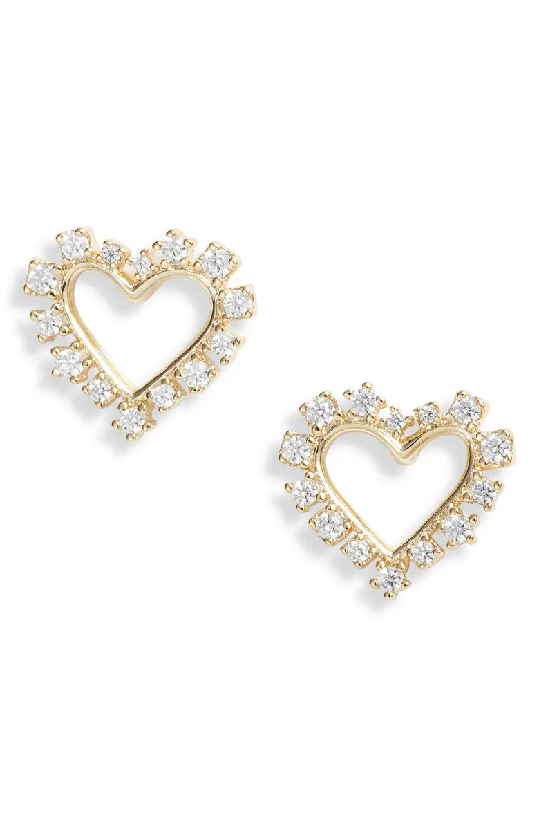 Kendra Scott Ari Heart Crystal Stud Earrings | Nordstrom | Nordstrom
