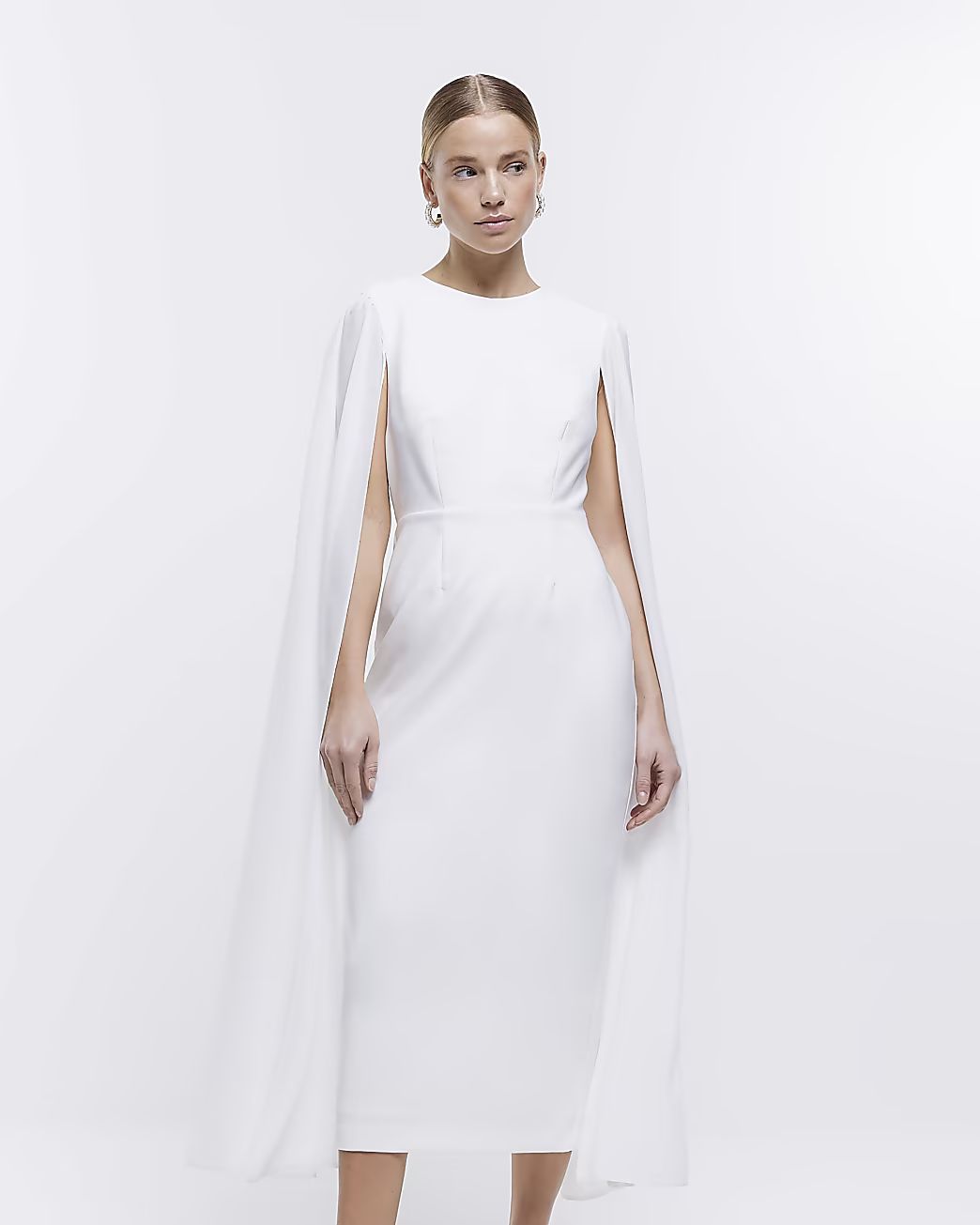 White Bodycon Midi Dress | River Island (US)