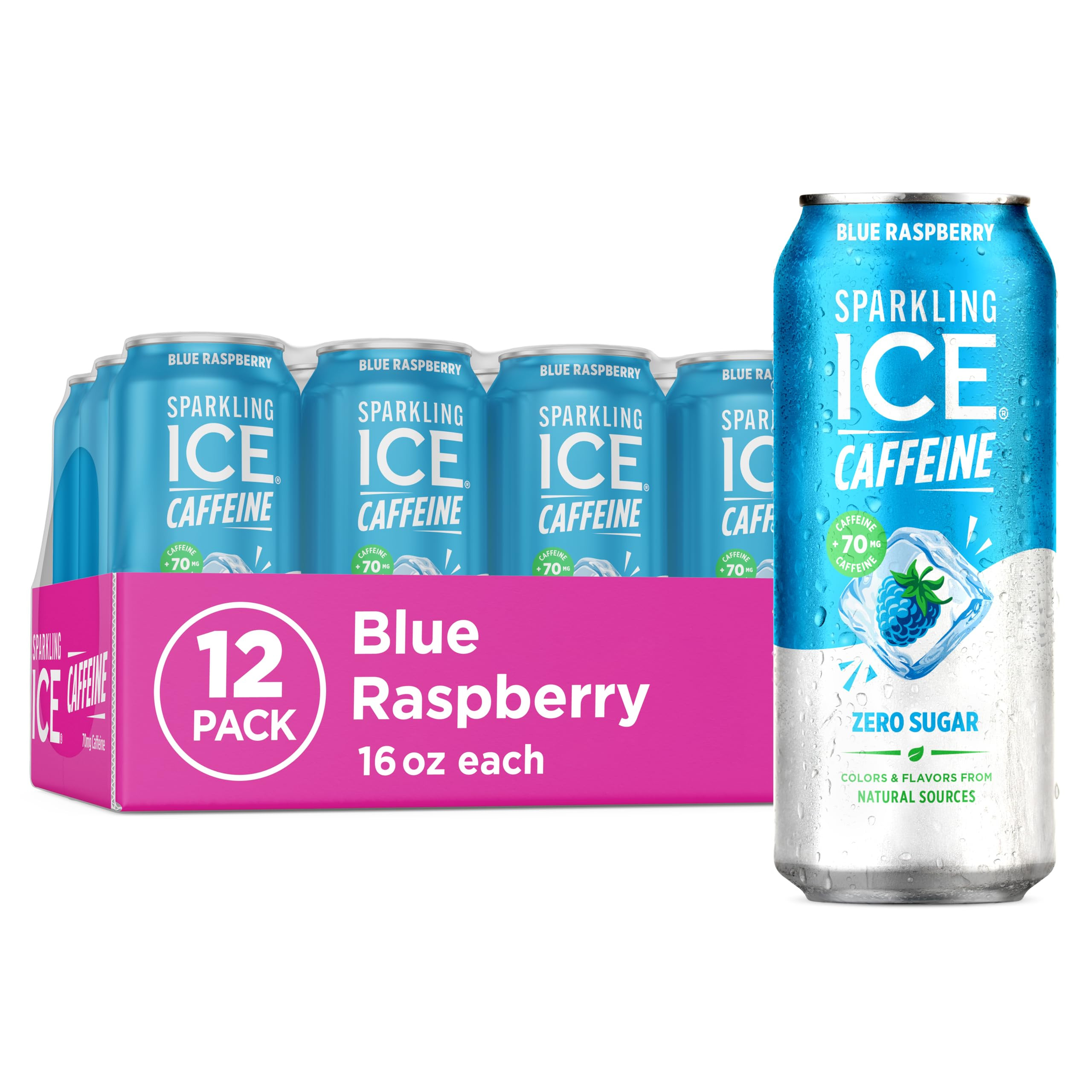 Sparkling Ice Caffeine Variety Pack, Flavored Sparkling Water, Zero Sugar, with Vitamins and Anti... | Amazon (US)