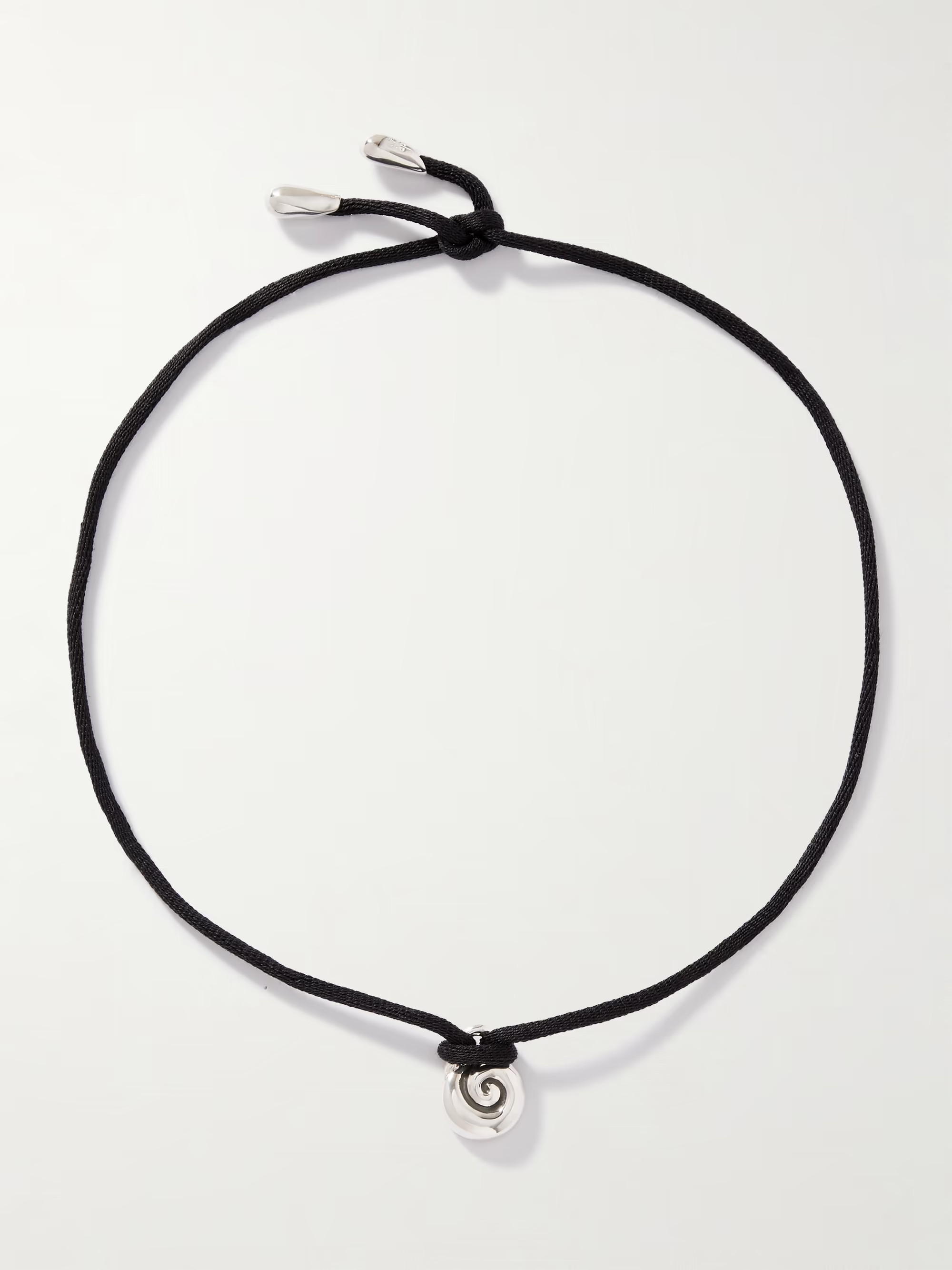 Nautilus silver and cord necklace | NET-A-PORTER (US)