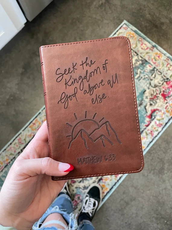Seek the Kingdom Bible  ESV Imitation Leather Compact Bible  | Etsy | Etsy (US)
