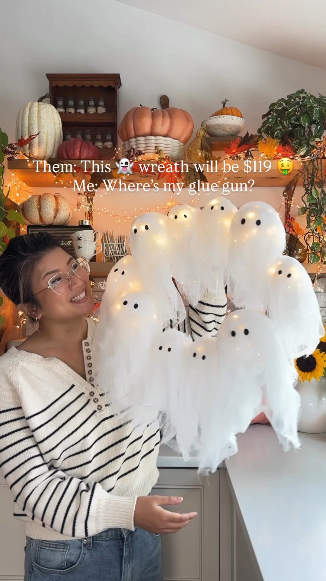 This ghost wreath is selling for over $100 but we can make it for $10! I bought all the supplies from the dollar store and it was a fun craft to do! Linked below is a list of materials!

https://shopmy.us/shop/collections/2281006

#crafternoon #crafting #diyhalloween #halloweendecor

#LTKSeasonal #LTKHome #LTKHalloween