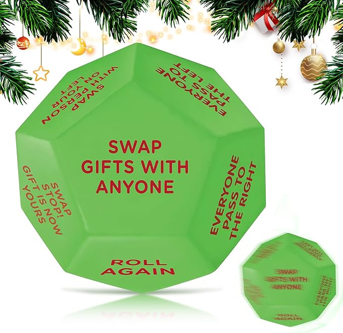 2025 New-Santa Swap Gift Exchange Dice,3 * 3in Exchange Gifts Family Game,Stocking Stuffers for M... | Amazon (US)