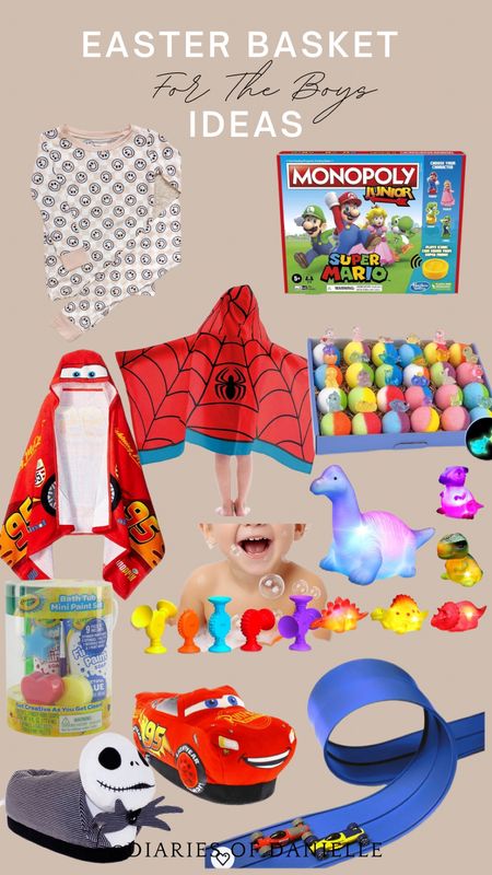 Easter Basket ideas for the boys 💙 

Toddler boy Easter basket, boys Easter basket, toddler boy pajamas, toddler hooded bath towel, toddler slippers, toddler bath bombs, toddler bath toys, toddler race track

#LTKSeasonal #LTKkids #LTKfamily