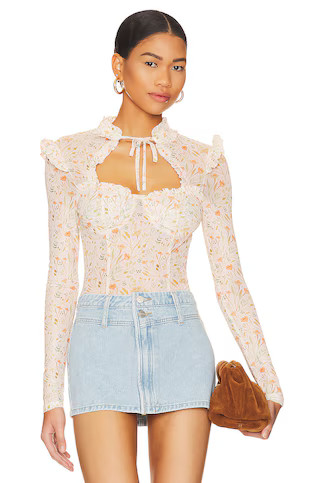 MORE TO COME Xoey Long Sleeve Top in Blush Multi from Revolve.com | Revolve Clothing (Global)